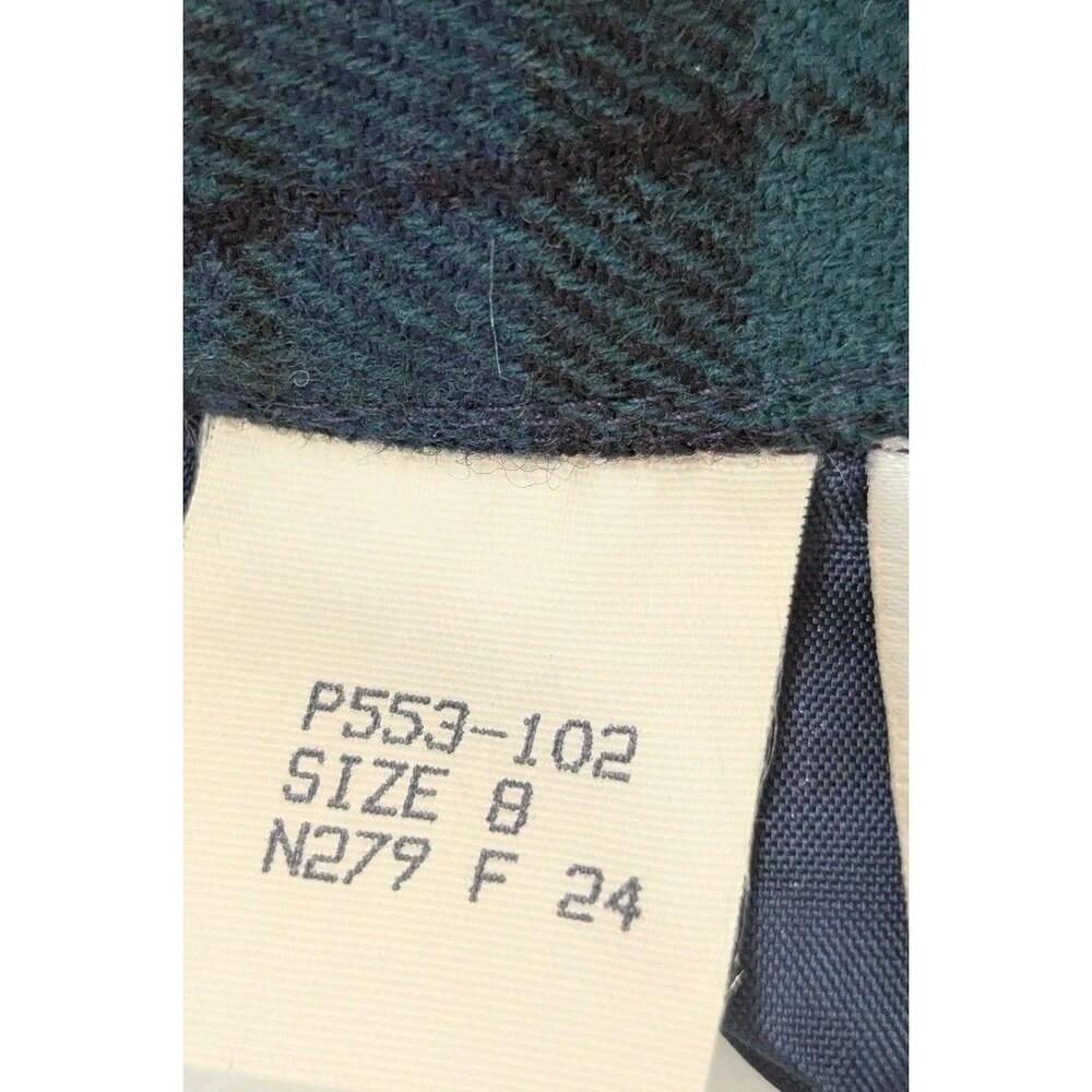 Vtg Pendleton Wool Skirt Blackwatch Tartan Plaid USA Tagged 8 Navy Green Classic - Picture 9 of 9